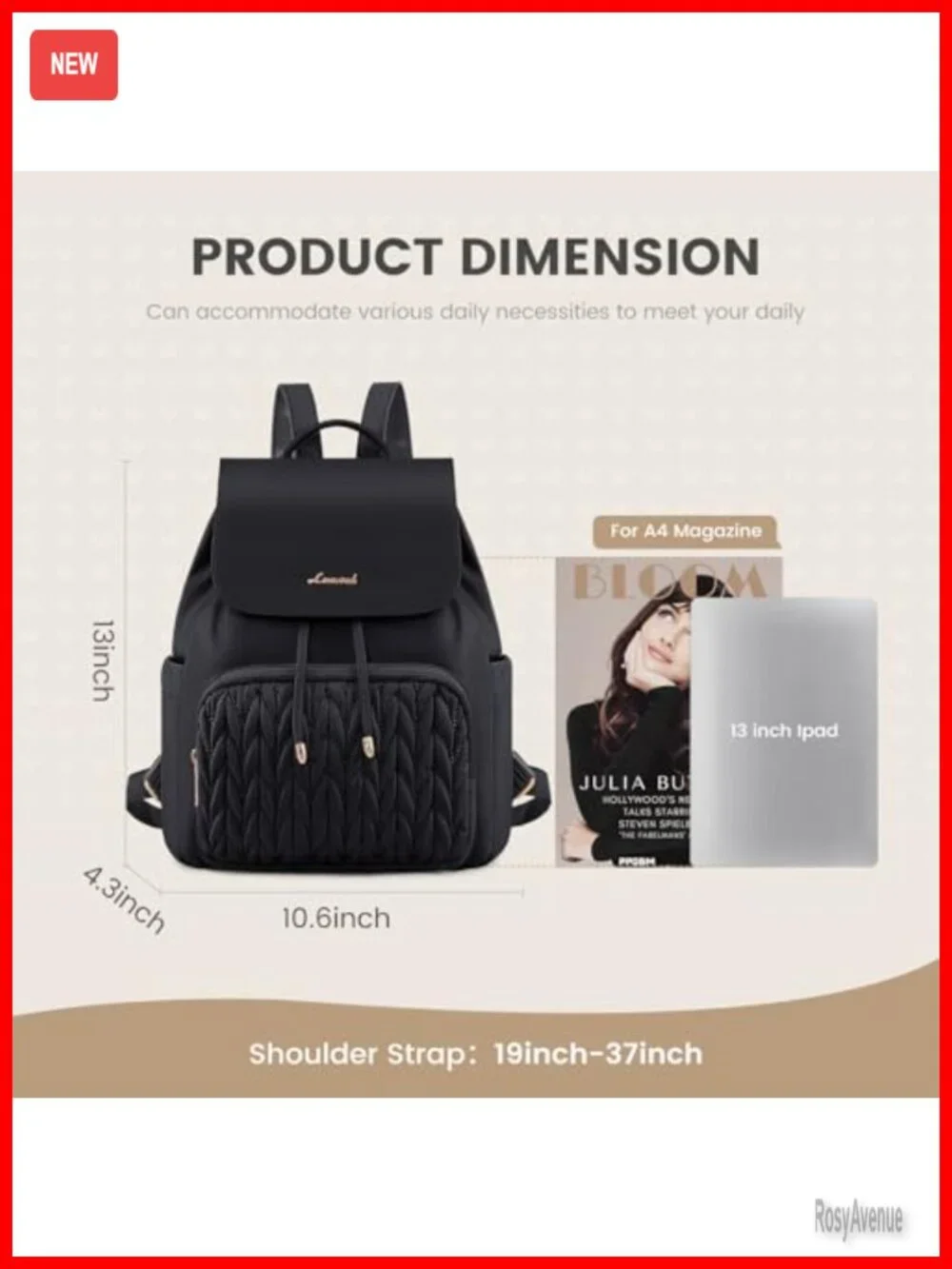 Mini Quilted Backpack Purse with Anti-Theft Pocket, Lightweight Daypack for